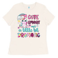 Bone cute smart and a little bit dramatic with unicorn Ladies Tee - NancyCooperArtShop