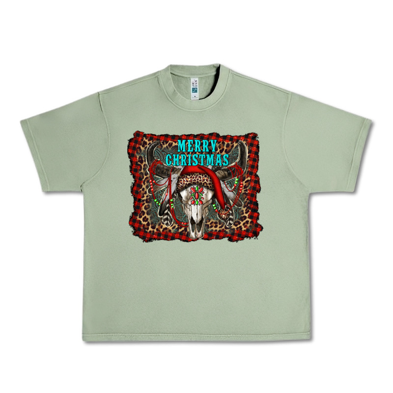 Merry Christmas Bull Skull Urban Heavy Tee by RanaPortraitStore | Teevron