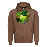 Chestnut St. Patrick's Day Tennis Zipper Hoodie - FaDigitalArtStudio