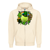 Sandshell St. Patrick's Day Tennis Zipper Hoodie - FaDigitalArtStudio