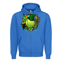 True Royal St. Patrick's Day Tennis Zipper Hoodie - FaDigitalArtStudio