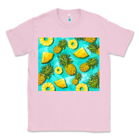 Bubblegum Pink blue pineapple Classic Tee - BarkalooDesign