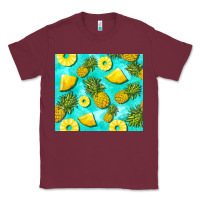 Burgundy blue pineapple Classic Tee - BarkalooDesign