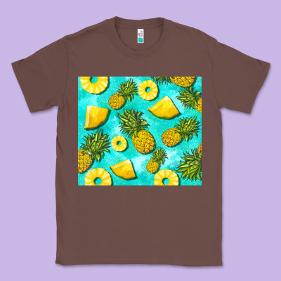 Blue Pineapple Classic Tee Designed By Barkaloodesign