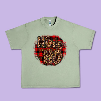 Ho Ho Ho Wood Slice Ornament Urban Heavy Tee Designed By Jahusdesignshop