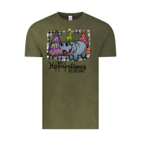 Vintage Olive I Want Hippopotamus For Christmas Vintage Tee - Bettercallsaul