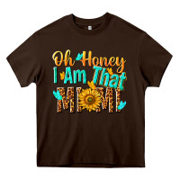 Chocolate Brown oh honey i am that mimi nca Heavy Core Tee - NancyCooperArtShop