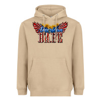 Mushroom American Babe With Sunflowers Heavyweight Hoodie - LillyAllenDesigns