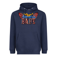 Navy American Babe With Sunflowers Heavyweight Hoodie - LillyAllenDesigns