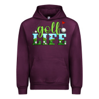 Mauve Wine golf life Urban Hoodie - Artiststas