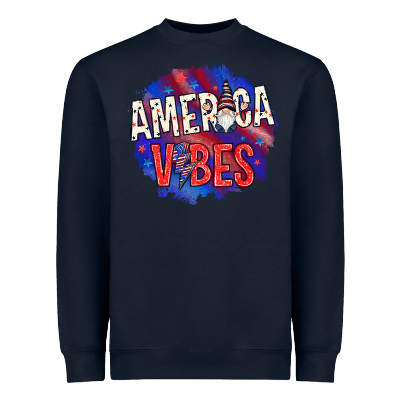 America Vibes With Gnome Heavyweight Sweatshirt by HowdyJamesFarm | Teevron