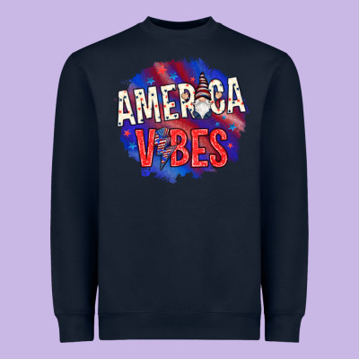 America Vibes With Gnome Heavyweight Sweatshirt Designed By Howdyjamesfarm