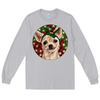 Moon Dust Christmas Chihuahua With Buffalo Plaid Long Sleeve Tee - RanaPortraitStore