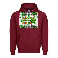 Burgundy Irish today but please kiss me st. patricks day Zipper Hoodie - FaDigitalArtStudio