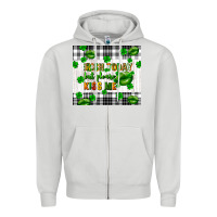 Dove Grey Irish today but please kiss me st. patricks day Zipper Hoodie - FaDigitalArtStudio