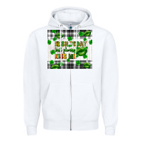 White Irish today but please kiss me st. patricks day Zipper Hoodie - FaDigitalArtStudio