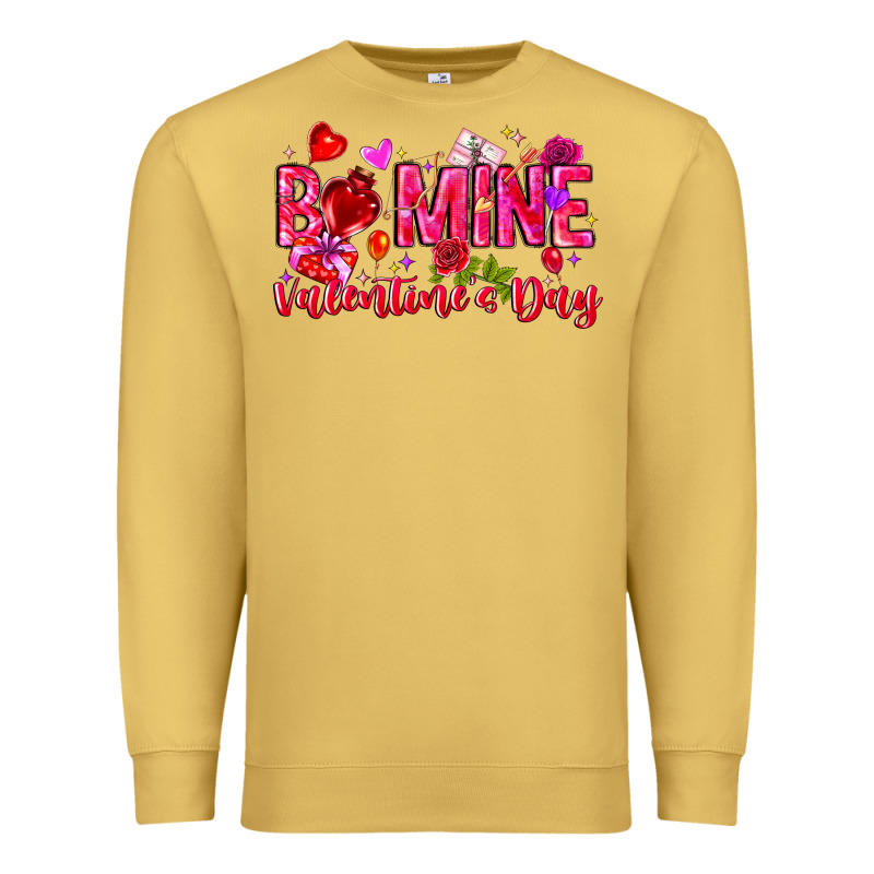Be Mine Valentines Day Premium Sweatshirt by CowhideDigitalArt | Teevron