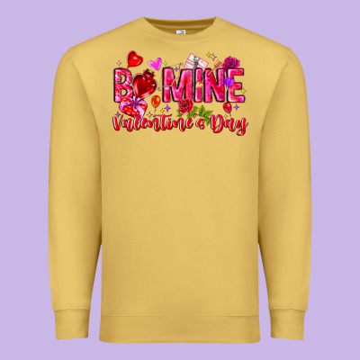 Be Mine Valentines Day Premium Sweatshirt Designed By Cowhidedigitalart