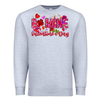 Heather Grey Be Mine Valentines Day Premium Sweatshirt - CowhideDigitalArt