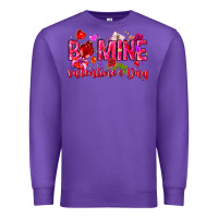 Purple Be Mine Valentines Day Premium Sweatshirt - CowhideDigitalArt