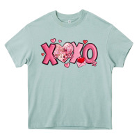 Arona xoxo disco heart valentine's day Heavy Core Tee - MaliasSmallBusiness