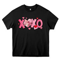 Black xoxo disco heart valentine's day Heavy Core Tee - MaliasSmallBusiness