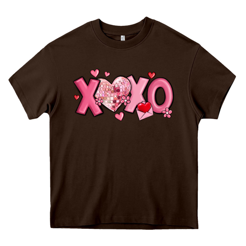 Xoxo Disco Heart Valentine's Day Heavy Core Tee by MaliasSmallBusiness | Teevron