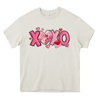 Cream xoxo disco heart valentine's day Heavy Core Tee - MaliasSmallBusiness