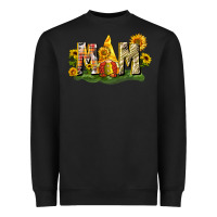 Black Mom gnome sunflower Heavyweight Sweatshirt - CowGirlArtShop