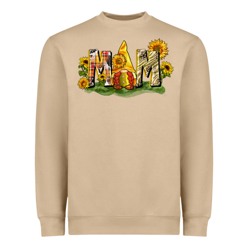 Mom Gnome Sunflower Heavyweight Sweatshirt by CowGirlArtShop | Teevron