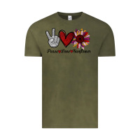 Vintage Olive peace love sunflower Vintage Tee - Bettercallsaul
