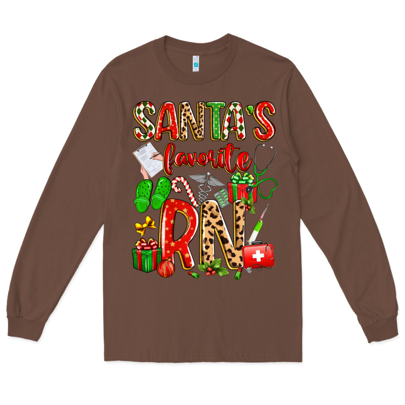 Santa's Favorite Rn Long Sleeve Tee by texasbilliewilder | Teevron