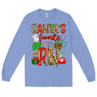 Colony Blue santa's favorite RN Long Sleeve Tee - texasbilliewilder