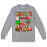 Heather Grey santa's favorite RN Long Sleeve Tee - texasbilliewilder