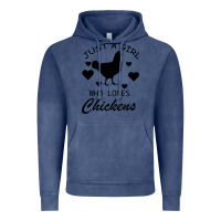 Vintage Denim Just A Girl Who Love Chickens Vintage Hoodie - Bettercallsaul