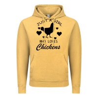 Vintage Mustard Just A Girl Who Love Chickens Vintage Hoodie - Bettercallsaul