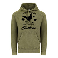 Vintage Olive Just A Girl Who Love Chickens Vintage Hoodie - Bettercallsaul