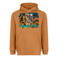 Meerkat Happy Fall Y'all Owl Heavyweight Hoodie - LillyAllenDesigns