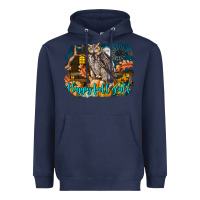 Navy Happy Fall Y'all Owl Heavyweight Hoodie - LillyAllenDesigns