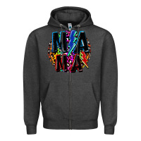 Charcoal Heather Mama lightning bolts Mother's Day Zipper Hoodie - FaDigitalArtStudio