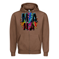 Chestnut Mama lightning bolts Mother's Day Zipper Hoodie - FaDigitalArtStudio