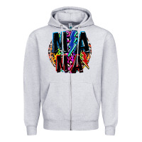 Heather Grey Mama lightning bolts Mother's Day Zipper Hoodie - FaDigitalArtStudio