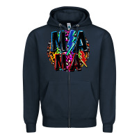Navy Mama lightning bolts Mother's Day Zipper Hoodie - FaDigitalArtStudio