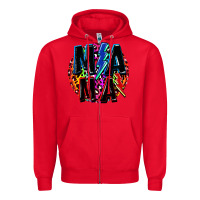 Red Mama lightning bolts Mother's Day Zipper Hoodie - FaDigitalArtStudio