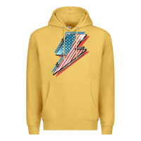 Antique Gold American flag lightning bolt 4th of july Premium Hoodie - FaDigitalArtStudio
