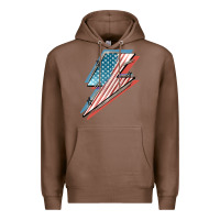 Chestnut American flag lightning bolt 4th of july Premium Hoodie - FaDigitalArtStudio