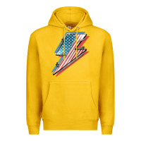 Lemon American flag lightning bolt 4th of july Premium Hoodie - FaDigitalArtStudio