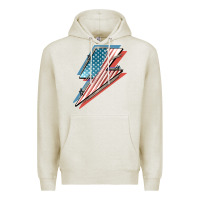 Oatmeal Heather American flag lightning bolt 4th of july Premium Hoodie - FaDigitalArtStudio