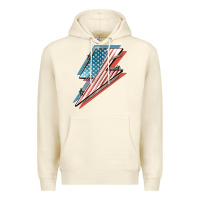 Sandshell American flag lightning bolt 4th of july Premium Hoodie - FaDigitalArtStudio
