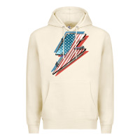 Tofu American flag lightning bolt 4th of july Premium Hoodie - FaDigitalArtStudio